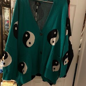 Yin Yang Cardigan dressed in lala Sz L/XL
